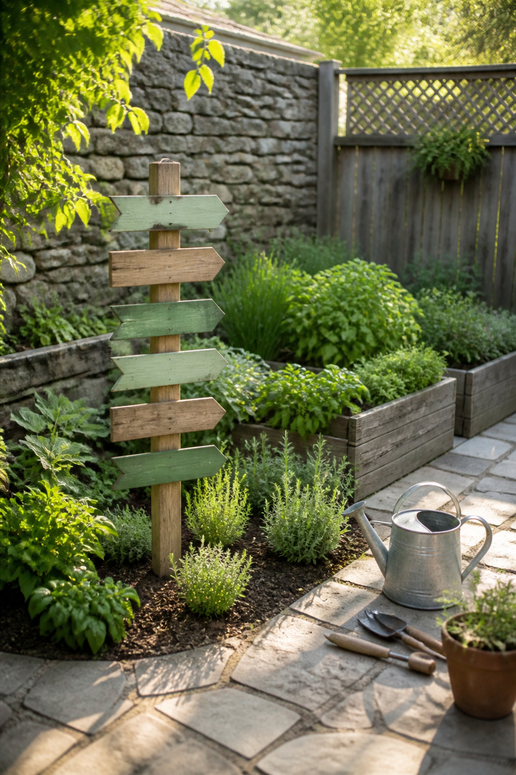 40 Summer Craft Ideas for Adults and Kids to Make in 2026 15 Herb garden sign painted with exterior paint and stencils.