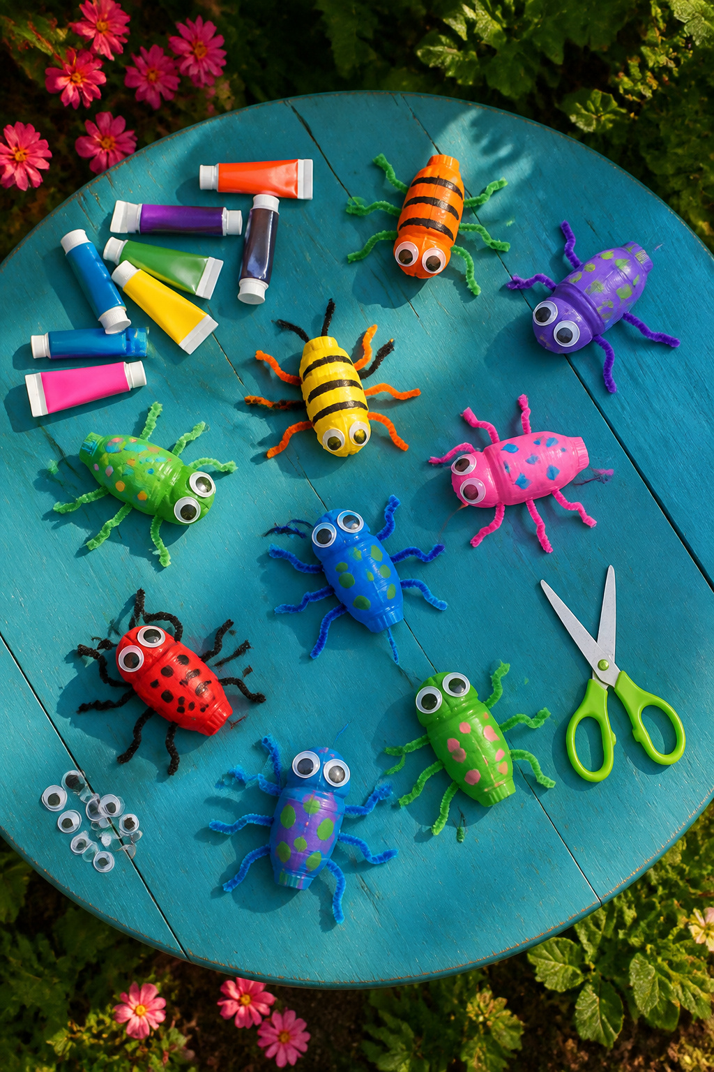 40 Summer Craft Ideas for Adults and Kids to Make in 2026 37 Bugs made from painted plastic spoons and pipe cleaners.