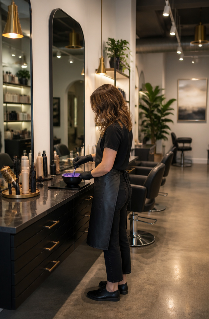 Hair Color Costs: 6 Prices from Salon to Home Dyeing in 2026 2 A stylist mixing hair dye in a salon.