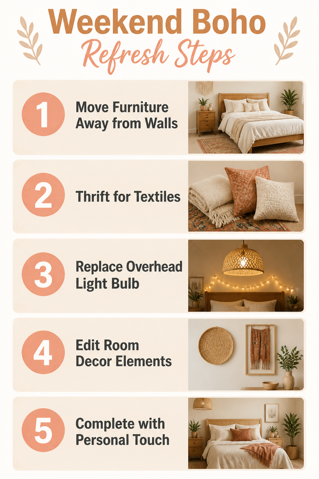 10 Boho Bedroom Ideas for a Warm, Collected Space 14 Steps for a weekend refresh of a boho bedroom layout and decor.