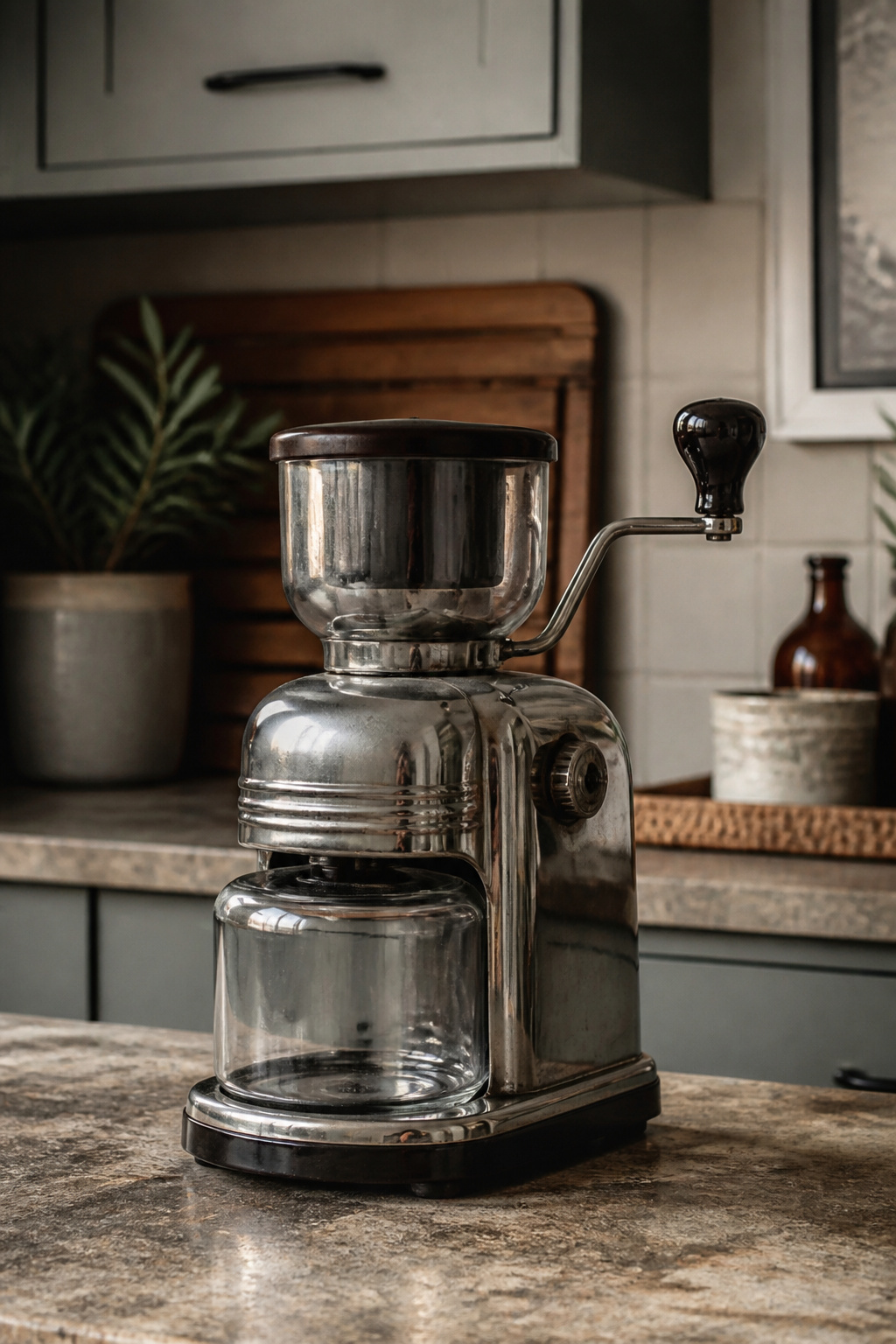 30 Coffee Bar Ideas for Every Room, Style and Budget in 2026 19 A vintage percolator and grinder displayed on a counter.