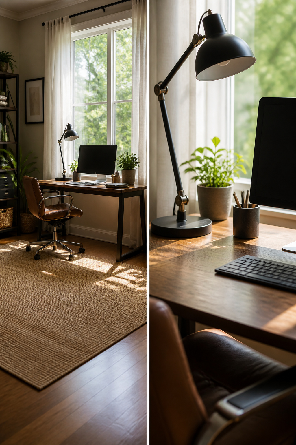 10 Home Office Ideas That Work for Real Rooms in 2026 4 A desk with a window on one side, allowing natural light.