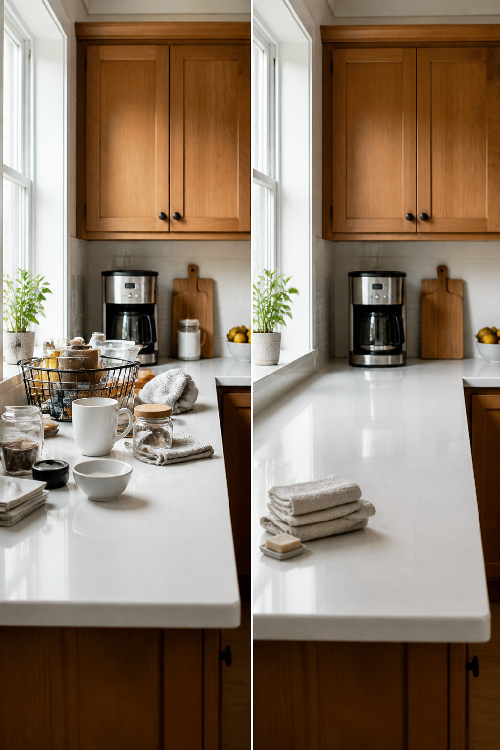 10 Steps to Organize Kitchen Counters: A 2026 Guide 1 A kitchen counter cleared of unnecessary items, ready for organization.