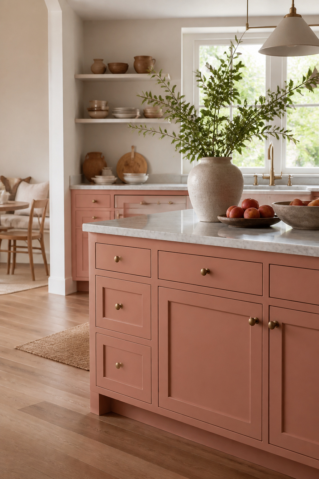19 Kitchen Cabinet Ideas to Try in 2026, From Color to Storage 13 A kitchen with cabinets in muted, hazy colors.