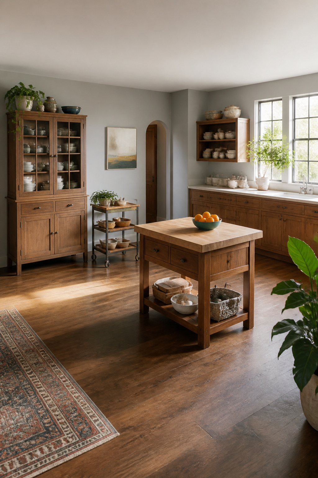 19 Kitchen Cabinet Ideas to Try in 2026, From Color to Storage 20 A kitchen with freestanding cabinets and an open layout.