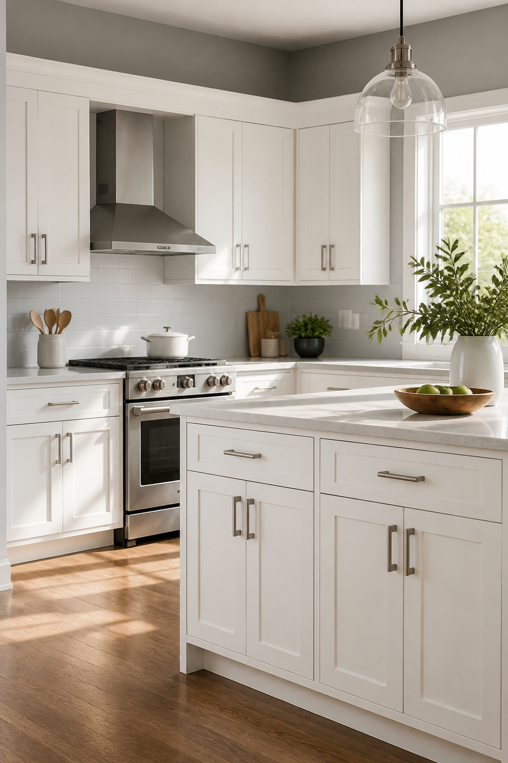 19 Kitchen Cabinet Ideas to Try in 2026, From Color to Storage 21 A kitchen with classic white shaker cabinets.