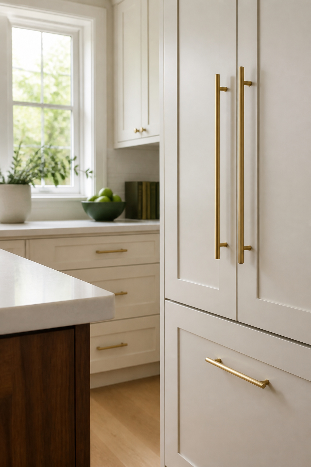 19 Kitchen Cabinet Ideas to Try in 2026, From Color to Storage 5 Kitchen cabinet doors with hardware mounted at unusual angles.