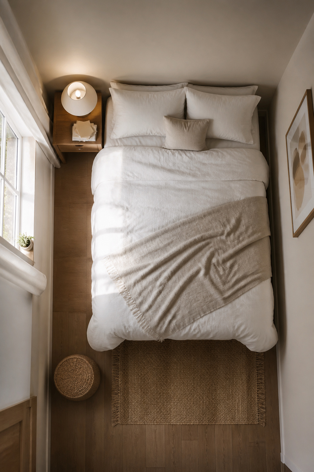 40 Small Bedroom Ideas to Make Every Square Foot Count in 2026 31 Minimalist decor in a small bedroom with intentional objects.