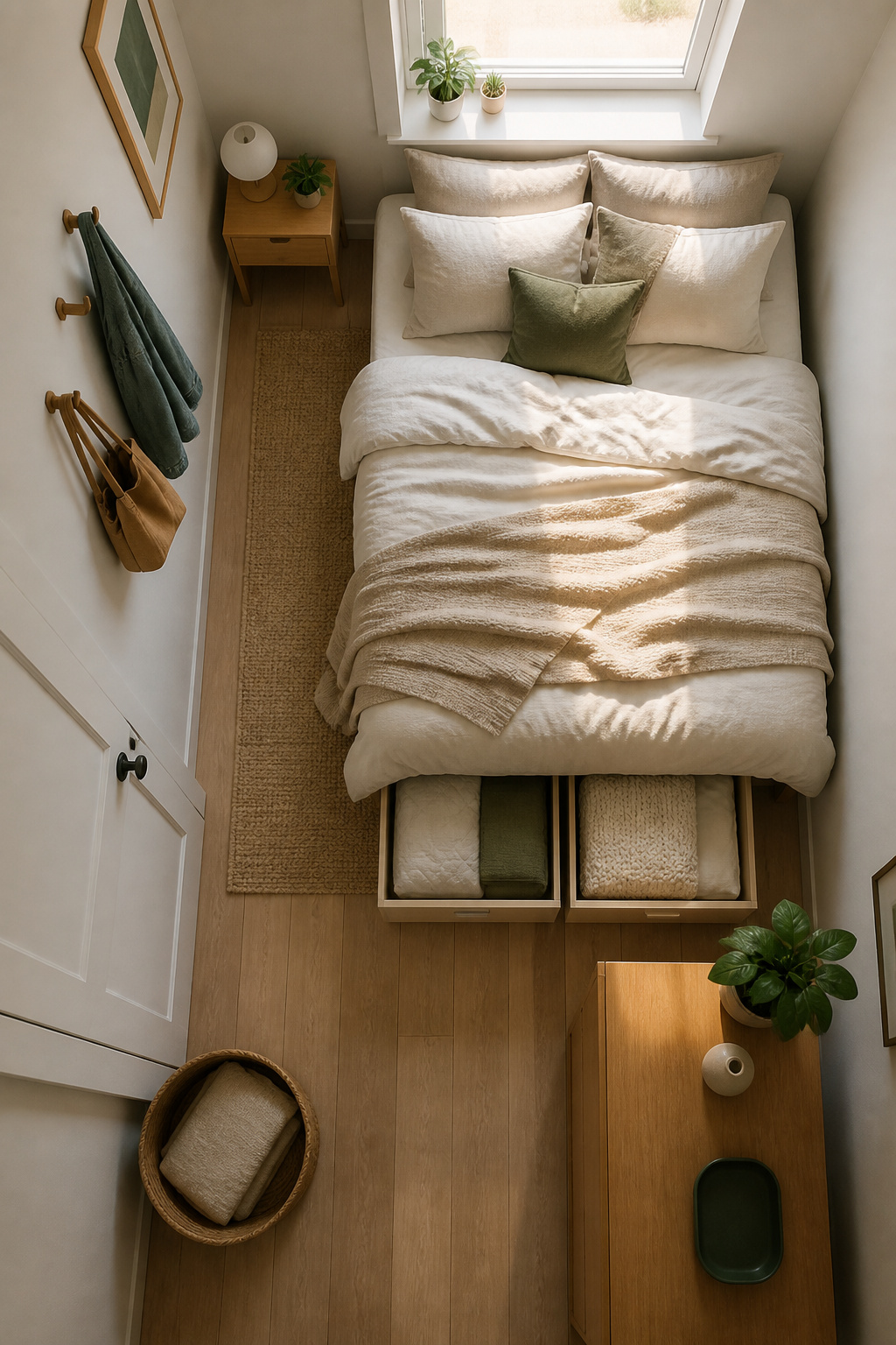 40 Small Bedroom Ideas to Make Every Square Foot Count in 2026 40 Organized storage solutions in a small bedroom.