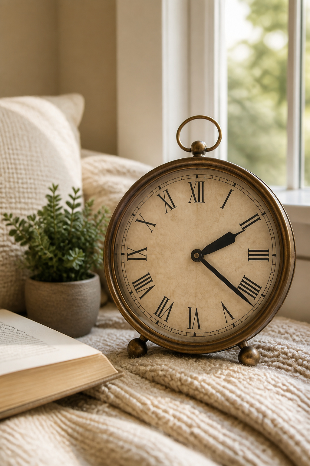 A clock displaying the time 2:22 with Roman numerals.