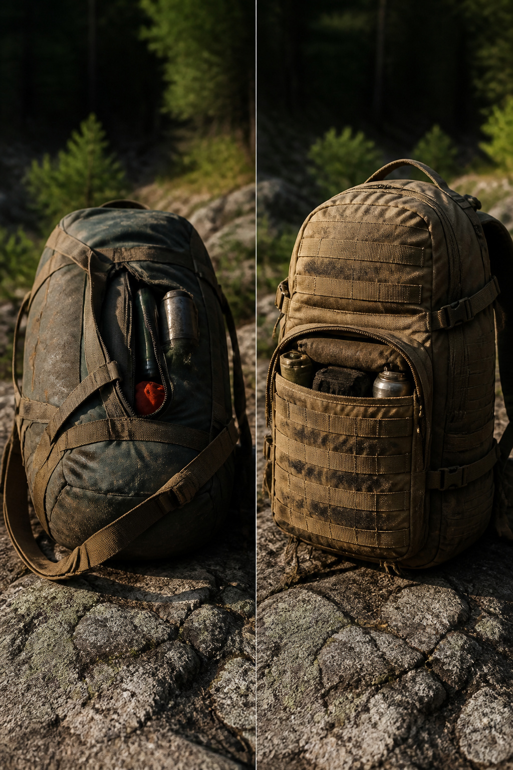 Bug Out Bag Essentials: What to Pack for Emergencies in 2026 19 A bug out bag and duffel bag displayed on a table.