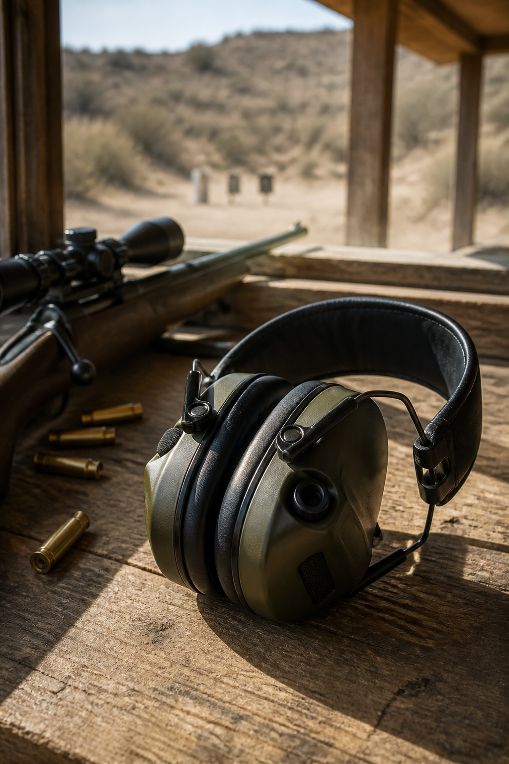 12 Electronic Ear Muffs by Category for 2026 1 Peltor ComTac V electronic ear muffs on a table.