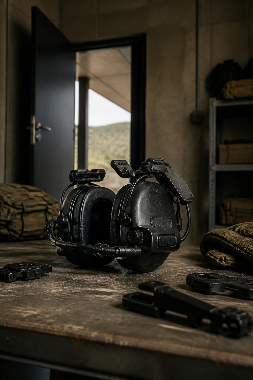 12 Electronic Ear Muffs by Category for 2026 10 Safariland Liberator HP 2.0 electronic ear muffs on a table.