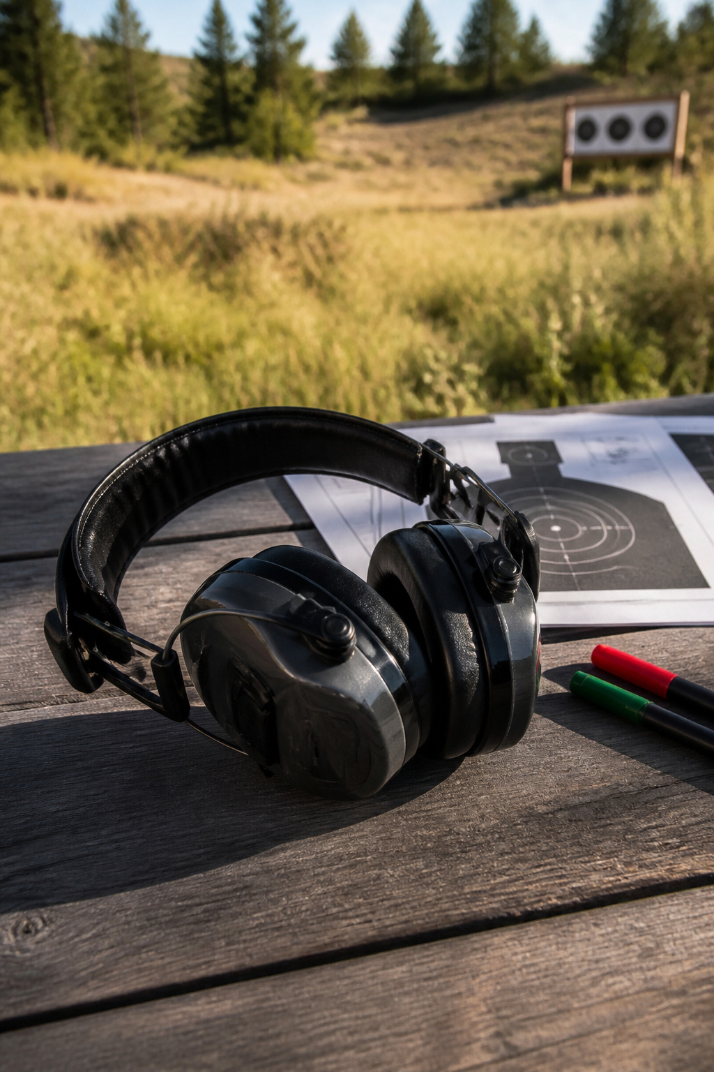 12 Electronic Ear Muffs by Category for 2026 3 Sordin Supreme Pro-X electronic ear muffs on a wooden bench.