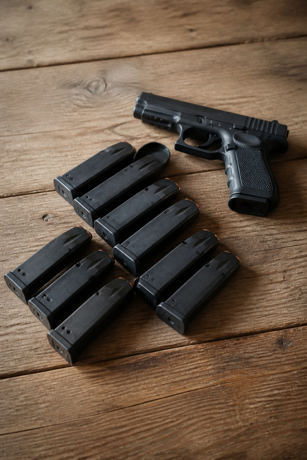 How Many Magazines Per Gun: 8 Firearm Types Covered for 2026 1 Objects representing firearms and magazines in a natural light setting.