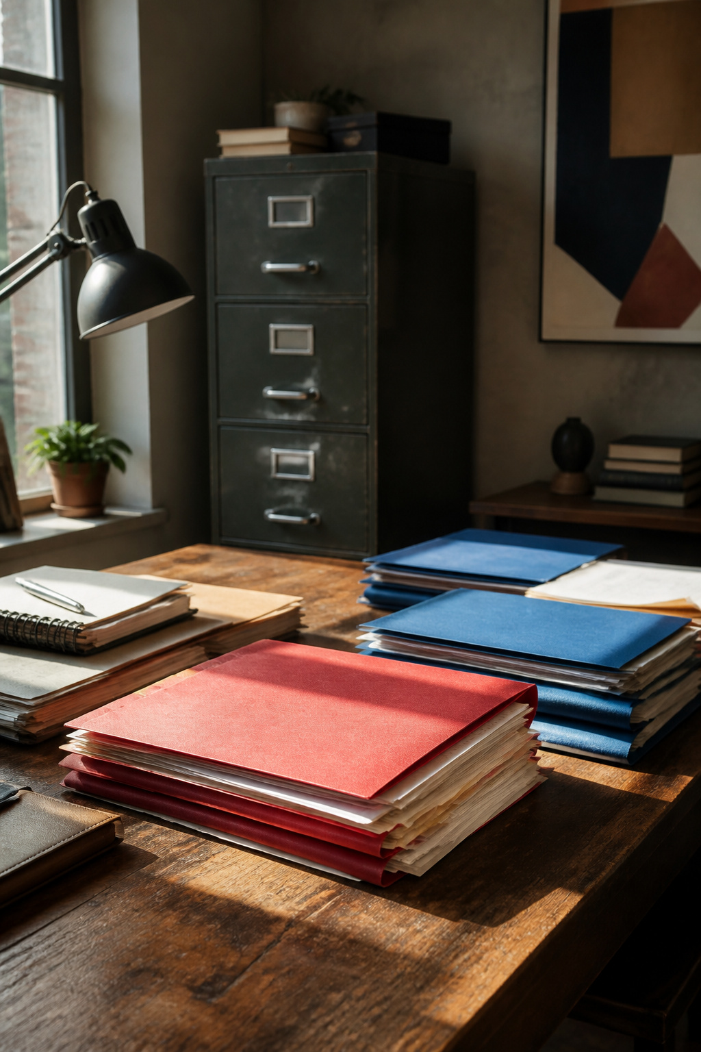 Operational Security (OPSEC): The 5 Steps of the Process 2 A wooden desk with categorized files labeled with critical information.