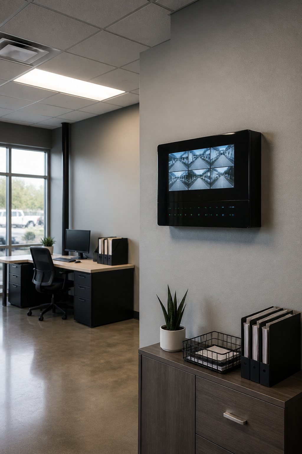 Southern Home Security System: 6 Core Setup Ideas for 2026 5 A southern commercial security system with surveillance and access control.