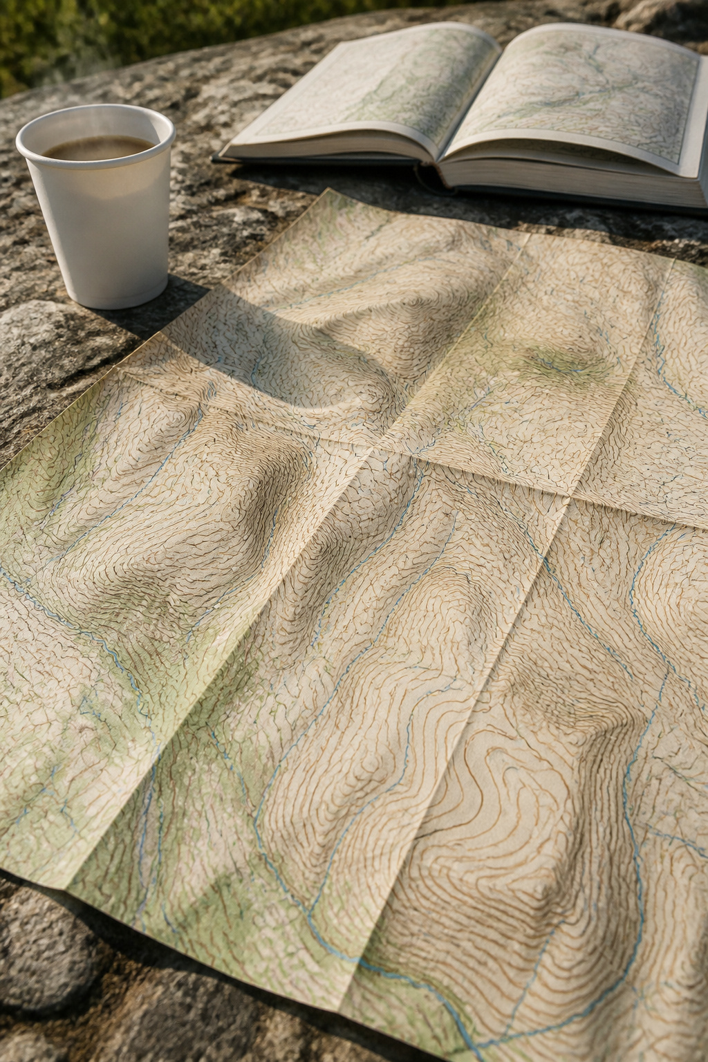 Topographic Map Contour Lines: How to Read Terrain in 2026 2 Topographic map with closely spaced contour lines on a stone surface.