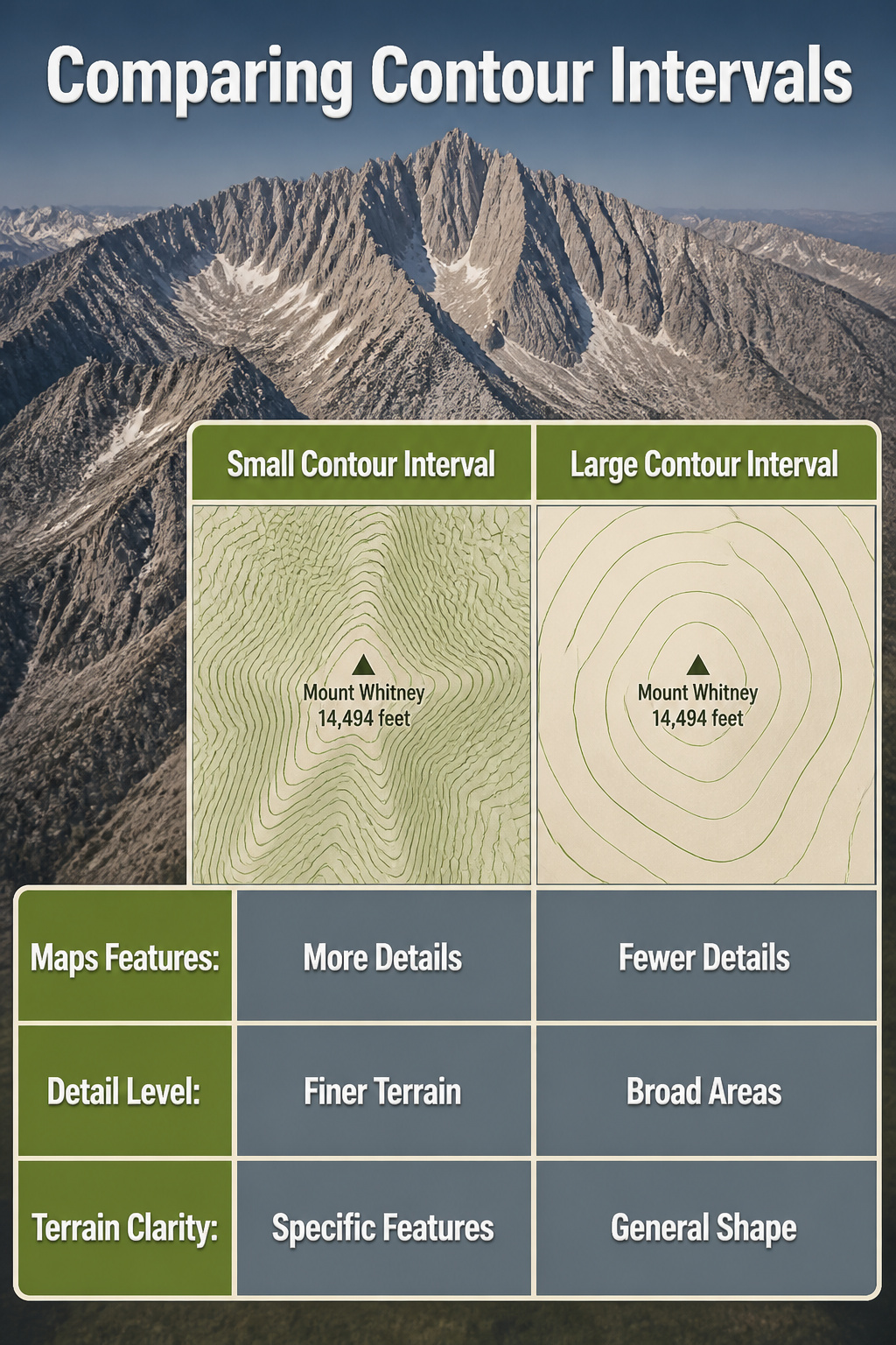 Topographic Map Contour Lines: How to Read Terrain in 2026 3 Information image titled 'Comparing Contour Intervals' for survival.