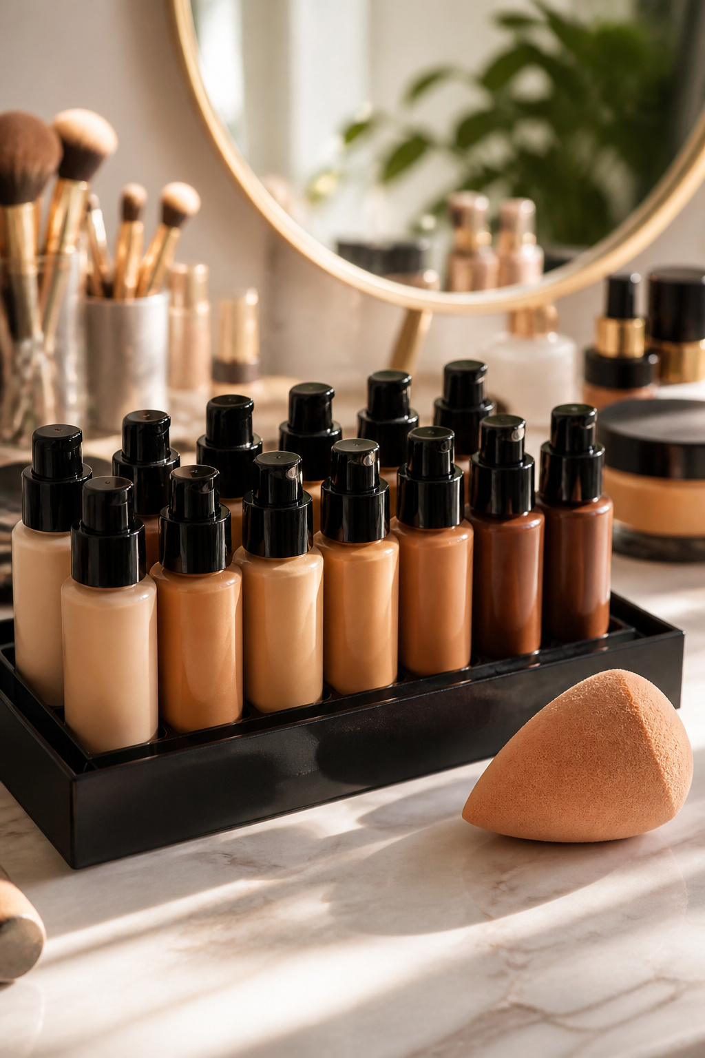 Makeup Tutorials for Beginners: 10-Step Application Guide 2026 3 Model's face with liquid foundation applied for even coverage.