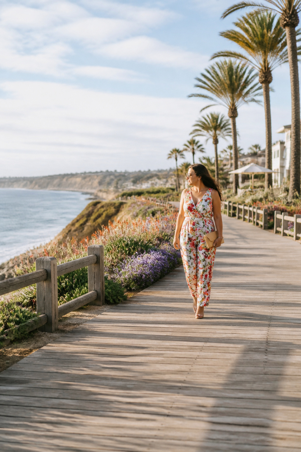 Plus Size Spring Outfits: What to Wear This 2026 Season 4 A model in a spring jumpsuit with a defined waist.