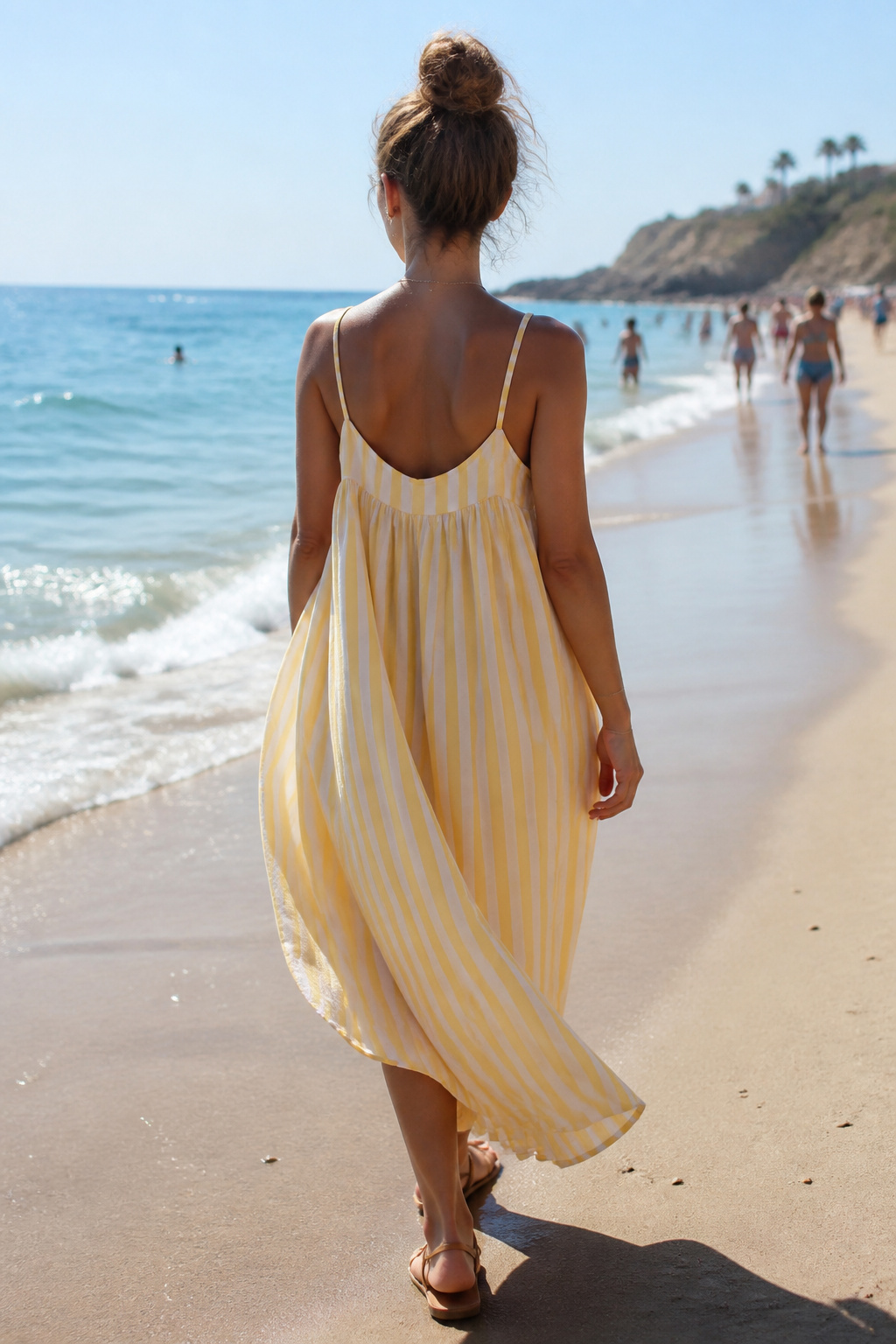 Spring Dresses for Women: Styles for 2026 7 A model in a sundress with a light, airy design.