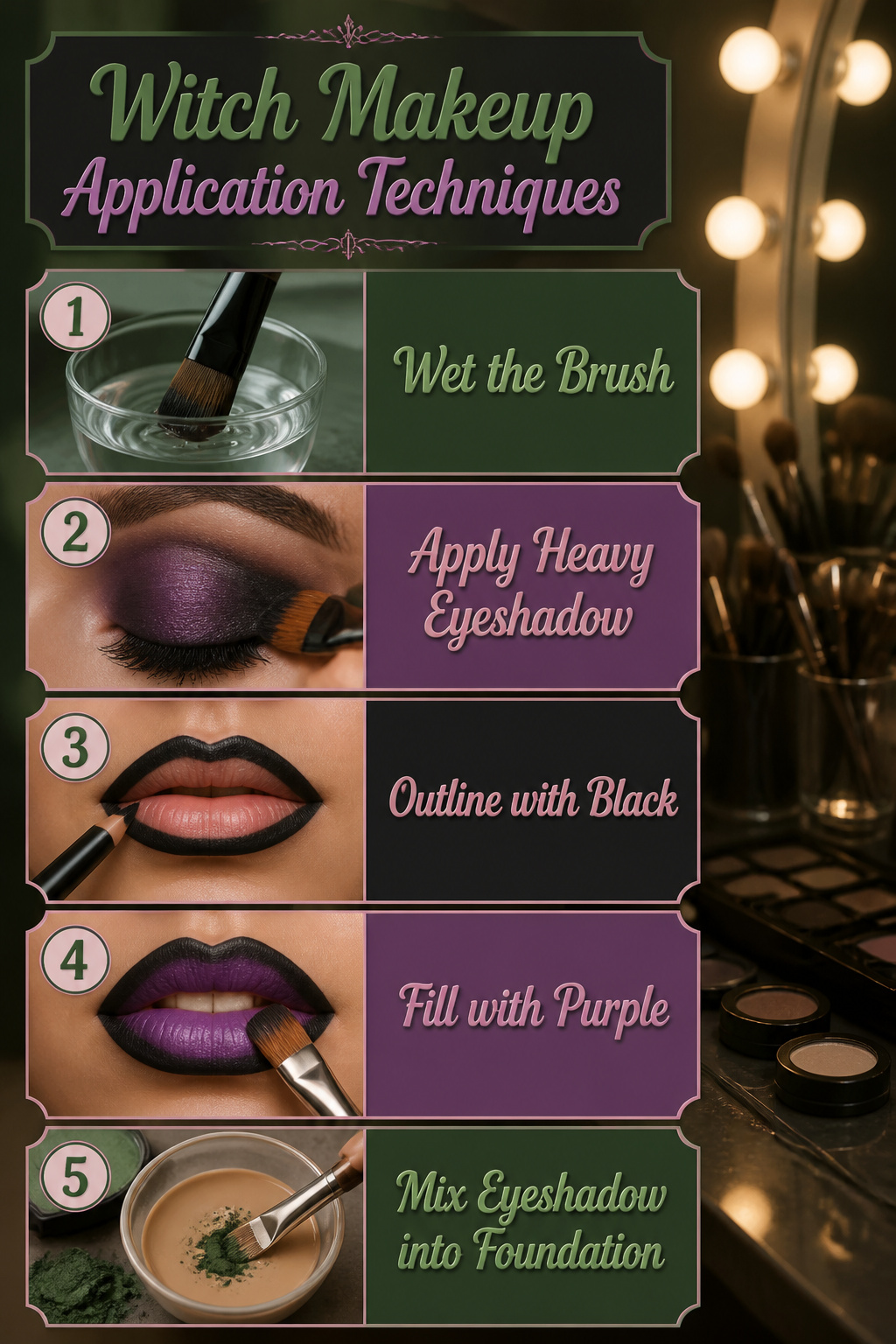 Witch Makeup Halloween Ideas for 2026: 15 Styles 17 Image displaying techniques for applying witch makeup effectively.
